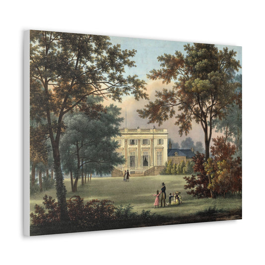 Bring the elegance of Marie Antoinette's Petit Trianon into your home with this 18th Century art print canvas.