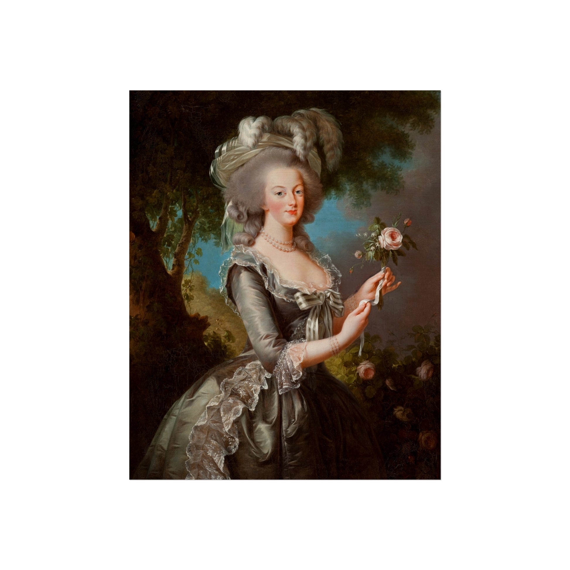 This Marie Antoinette poster captures the elegance and sophistication of the Versailles era. This French antique style poster adds a touch of vintage charm to any home decor.