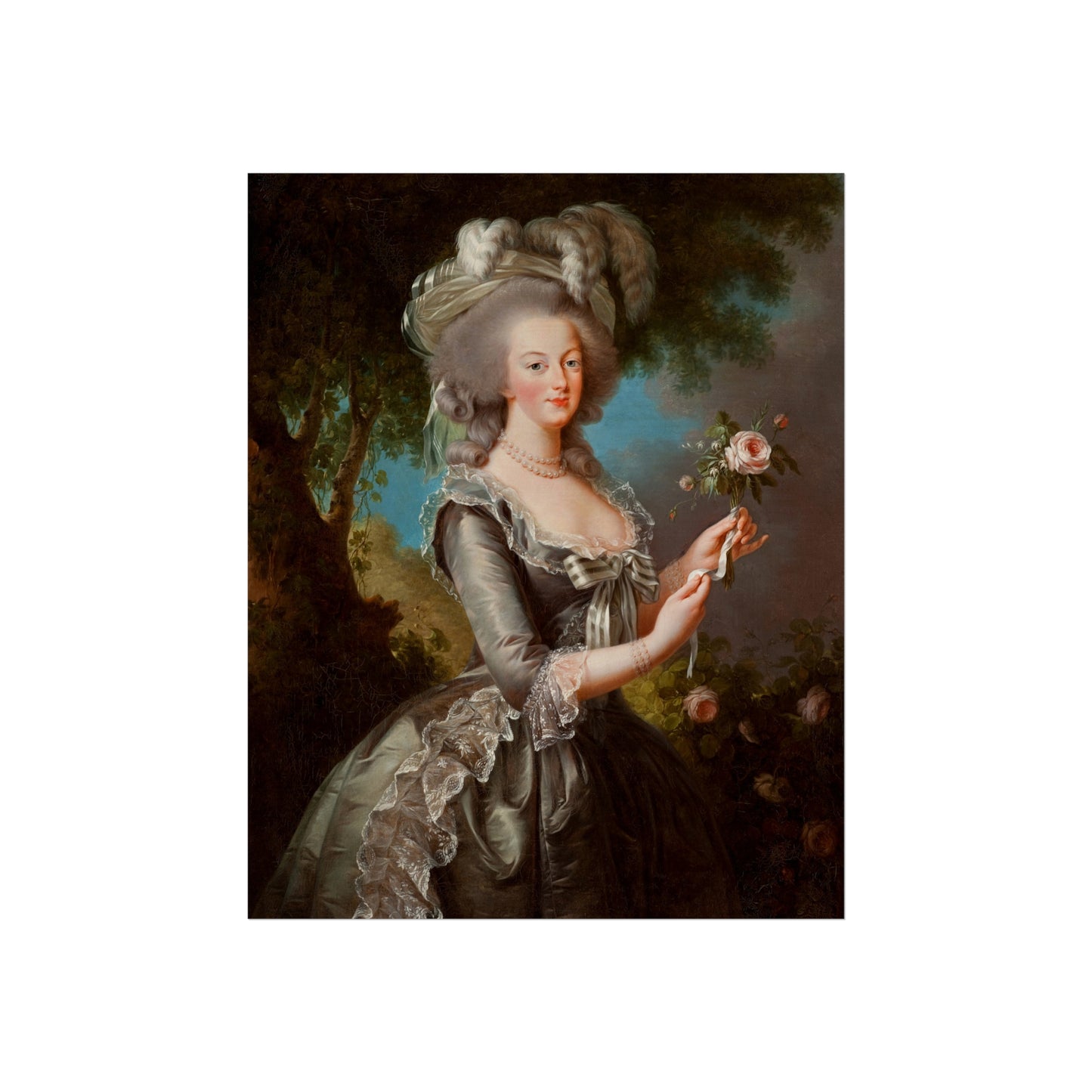 This Marie Antoinette poster captures the elegance and sophistication of the Versailles era. This French antique style poster adds a touch of vintage charm to any home decor.