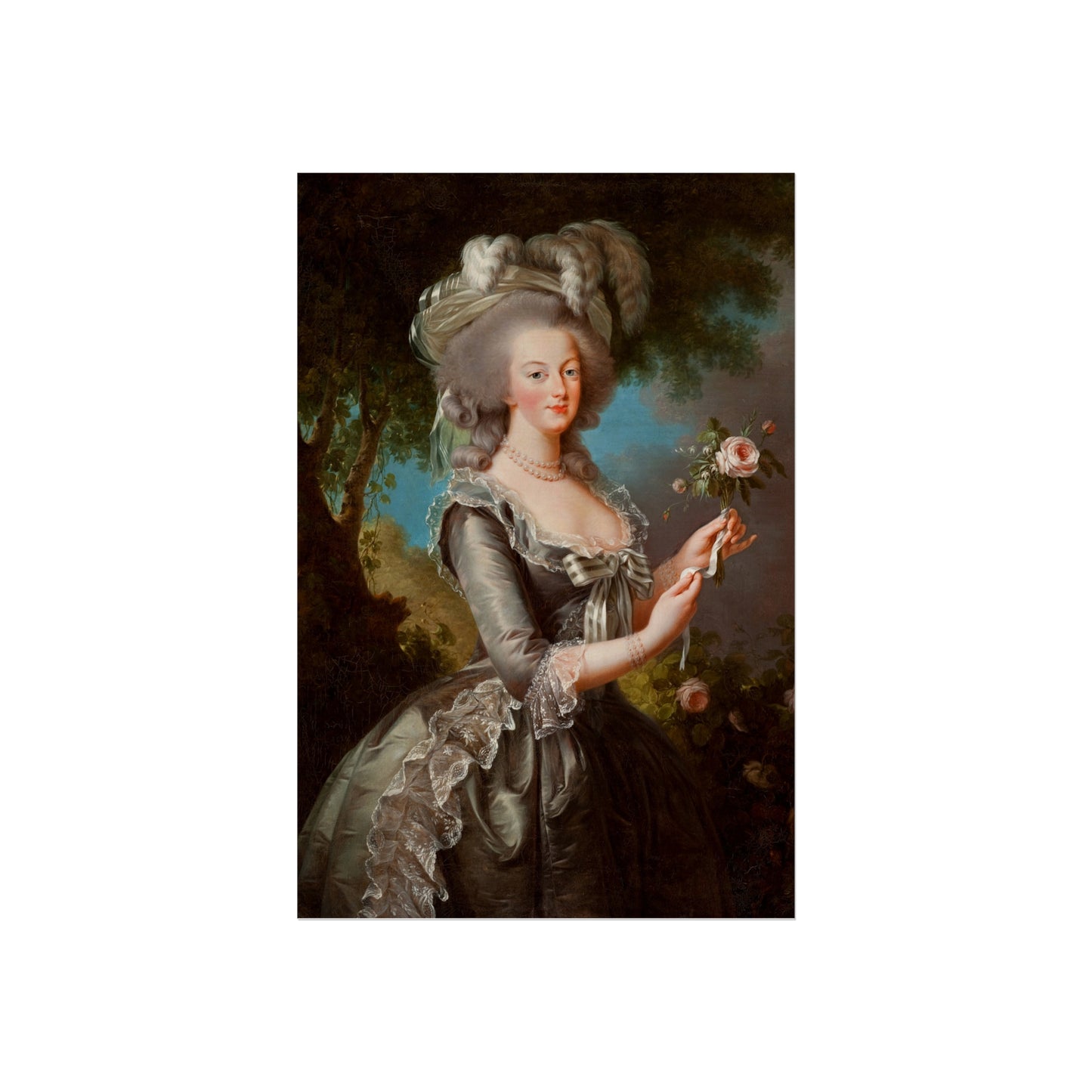 This Marie Antoinette poster captures the elegance and sophistication of the Versailles era. This French antique style poster adds a touch of vintage charm to any home decor.