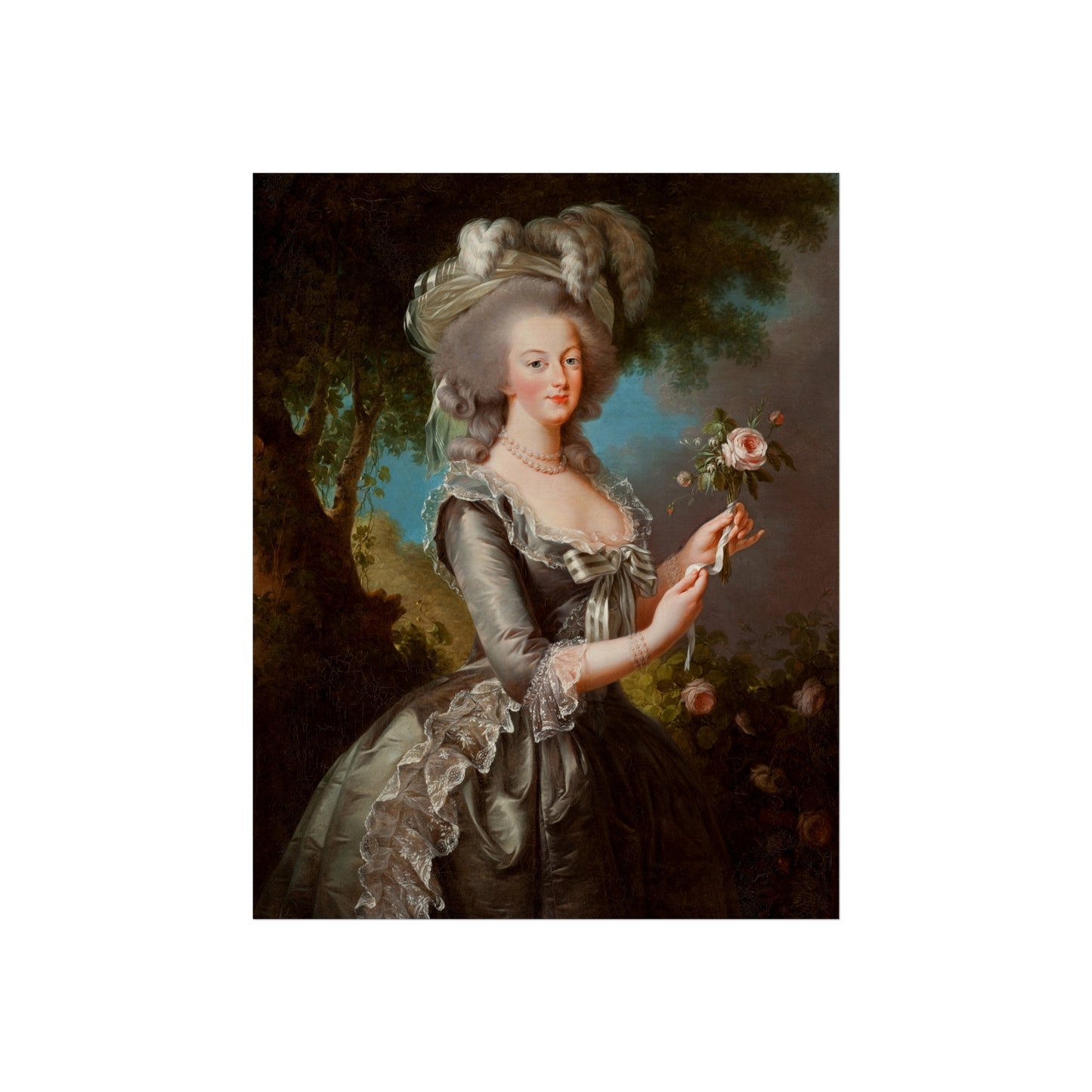 This Marie Antoinette poster captures the elegance and sophistication of the Versailles era. This French antique style poster adds a touch of vintage charm to any home decor.