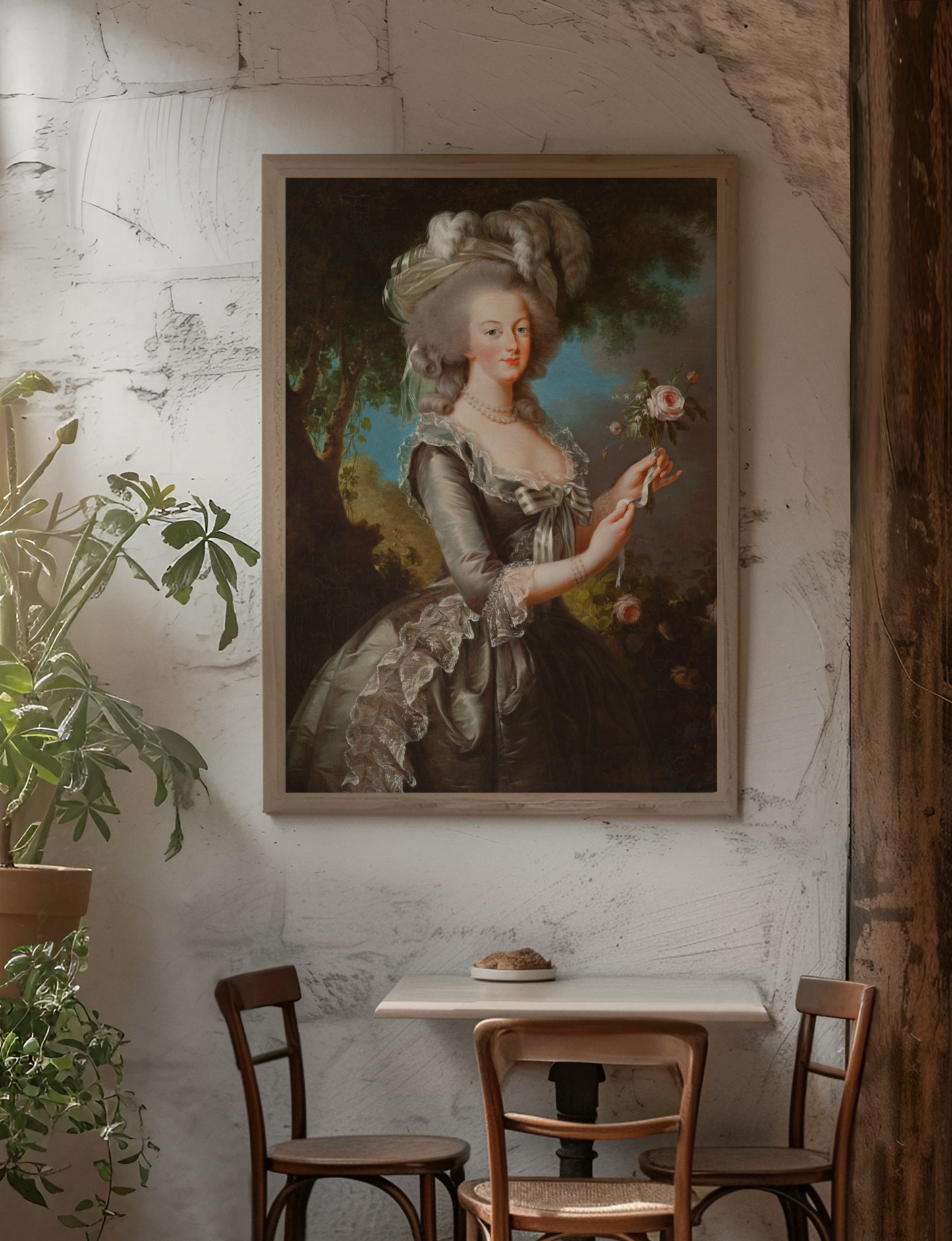 This Marie Antoinette poster captures the elegance and sophistication of the Versailles era. This French antique style poster adds a touch of vintage charm to any home decor.