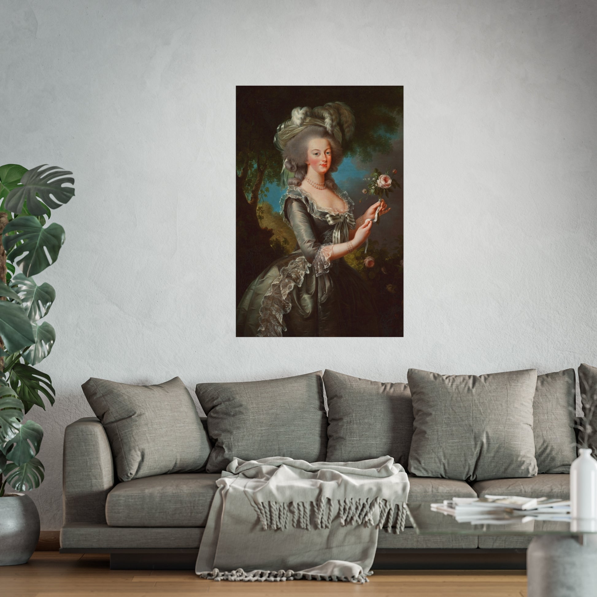 This Marie Antoinette poster captures the elegance and sophistication of the Versailles era. This French antique style poster adds a touch of vintage charm to any home decor.