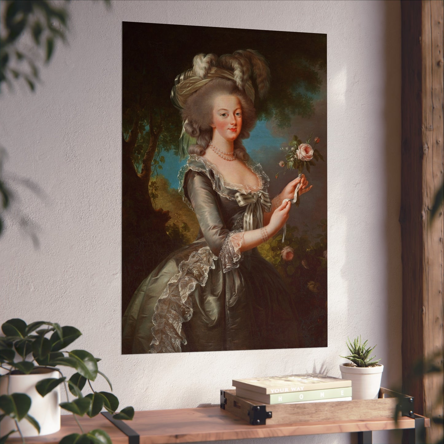 This Marie Antoinette poster captures the elegance and sophistication of the Versailles era. This French antique style poster adds a touch of vintage charm to any home decor.